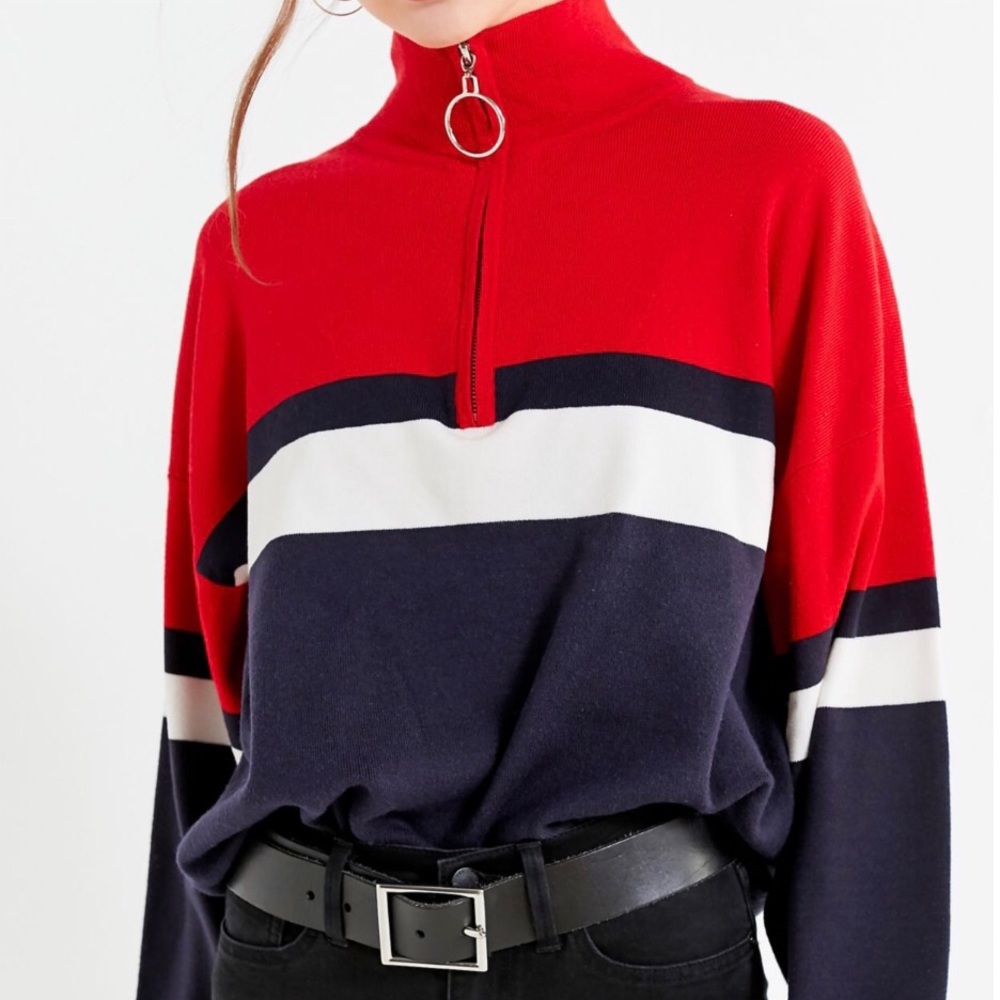 Urban Outfitters Color-Block Half Zip